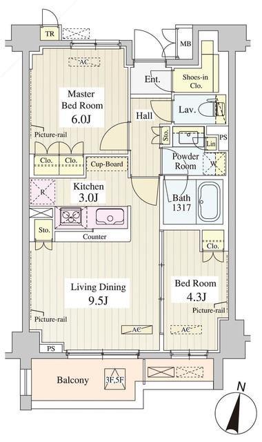 ル・シュクレ永福・504号室の間取り