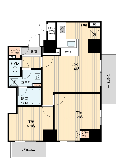 ＨＦ田端レジデンス・0903号室の間取り