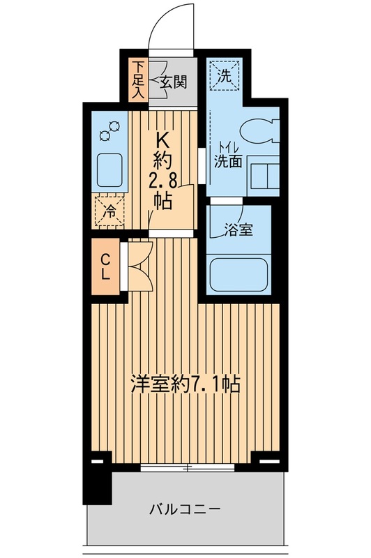 ウィルテラス奥沢・0404号室の間取り