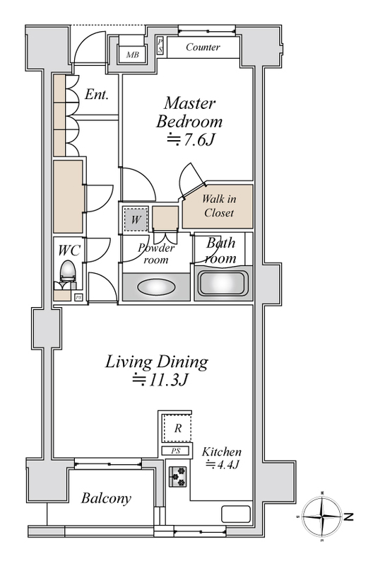 アールスタイルズ武蔵小杉EASTの間取り