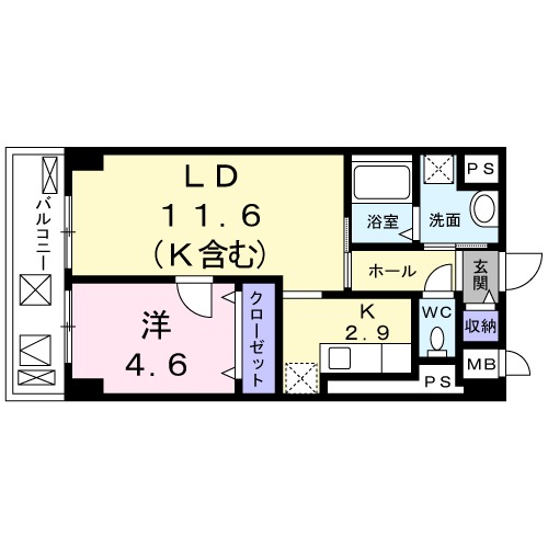 ウェスト宮ノ下の間取り