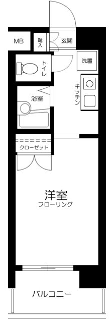 フェニックス大塚駅前・505号室の間取り