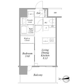ネベル赤羽・505号室の間取り