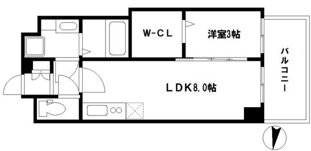 セレニテ谷九プリエの間取り