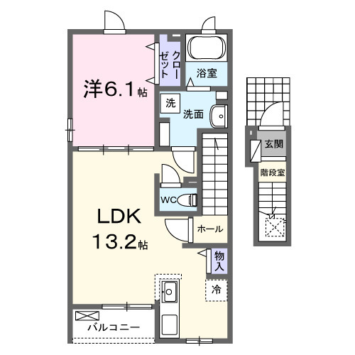 グランシャリオ富岡 弐番館の間取り
