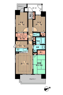 エコロジー浅草橋レジデンス・1201号室の間取り