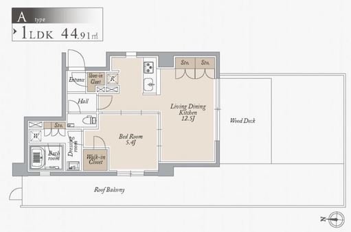 オーキッドレジデンス住吉・0801号室の間取り