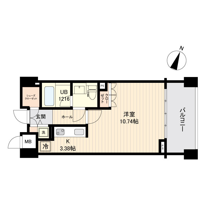 エスティメゾン白金台・0406号室の間取り