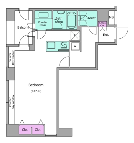 三田の完工年月(2003年1月)築の賃貸マンションの間取り