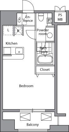 東新橋の完工年月(2005年2月)築の賃貸マンションの間取り