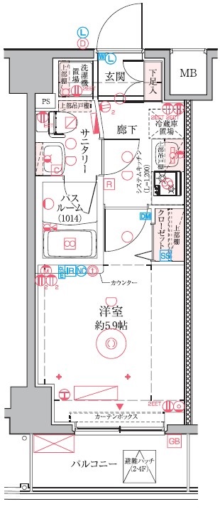 クレヴィスタ四ツ木・203号室の間取り