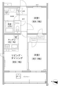 ヒューリックコート雪が谷・501号室の間取り