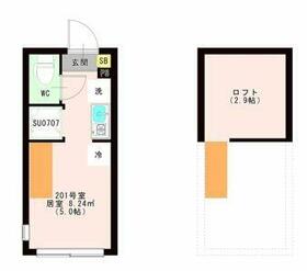 ＯＴＡＳ　代田橋・0201号室の間取り