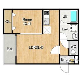 ジーメゾン東宮原・0201号室の間取り