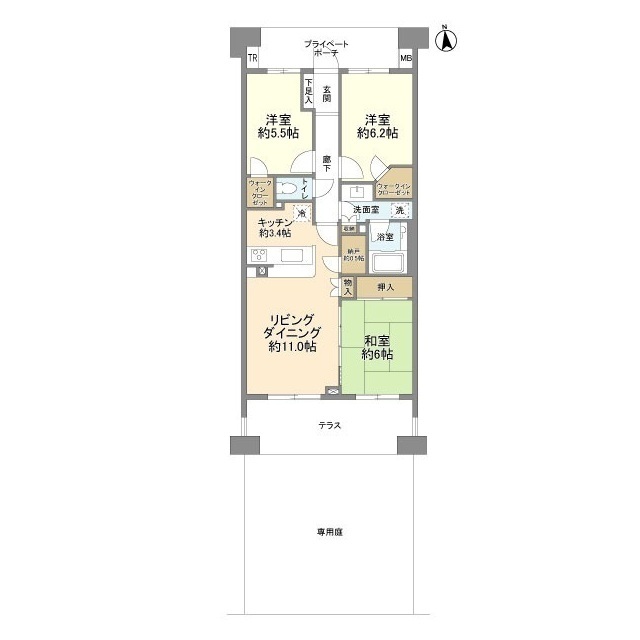 プラウド大倉山の間取り