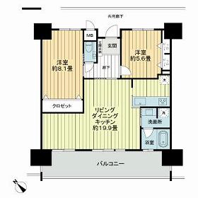 プレサンスロジェ国際通りレーヴタワーの間取り
