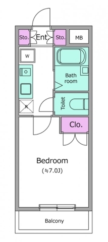 北栄の完工年月(2009年9月)築の賃貸マンションの間取り