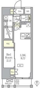 アジールコート王子・502号室の間取り