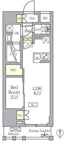 アジールコート王子・202号室の間取り