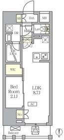 アジールコート王子・602号室の間取り