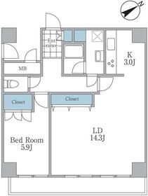 CRESCENT COURT 大森の間取り