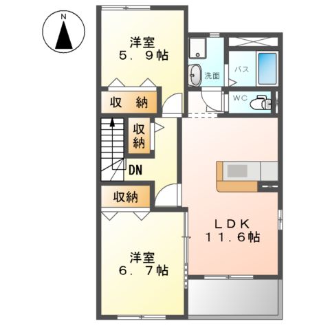 ピュア ステージ Bの間取り