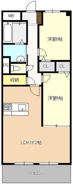 レジデンス光和Ⅲ 203号室の間取り