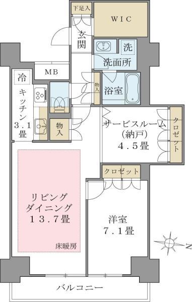 Brillia ist 東雲キャナルコートの間取り