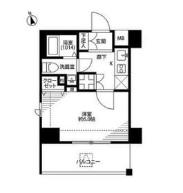 プレール・ドゥーク大崎・206号室の間取り