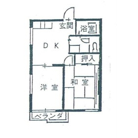 サンコーポ柱東山B棟の間取り