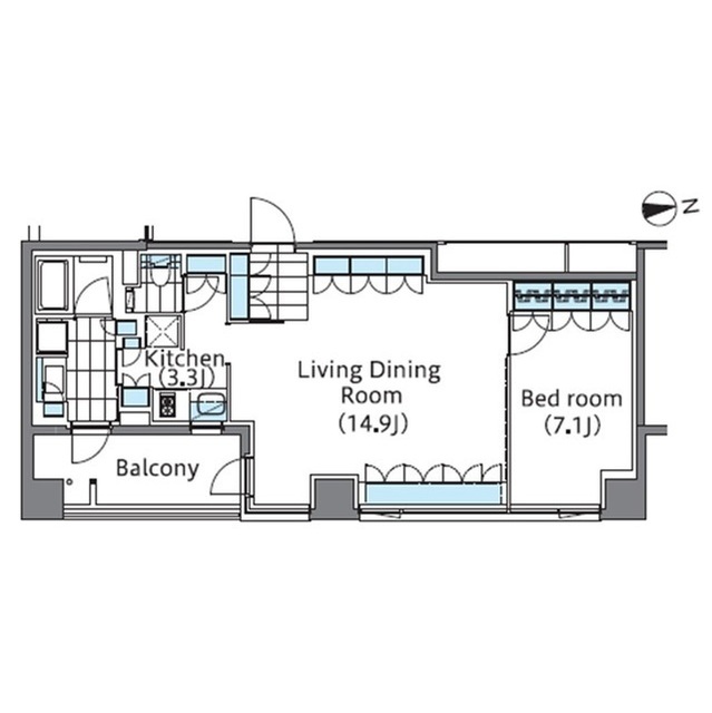 コンフォリア新宿イーストサイドタワーアネックスの間取り