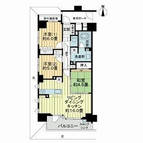 ライオンズ四条烏丸セントマークスの間取り