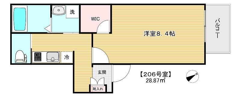 北野の完工年月（2023年9月）築の賃貸アパートの間取り