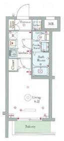 スカイコート戸越・104号室の間取り