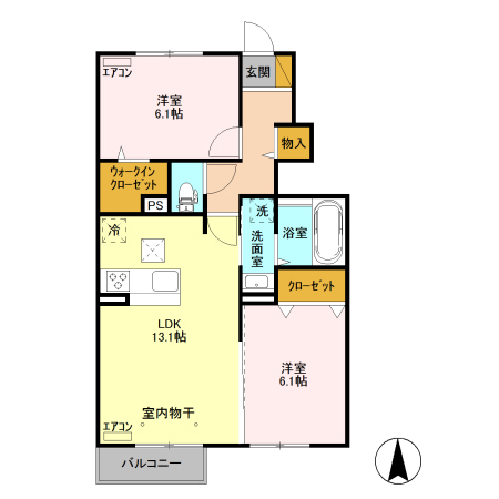 カーサ トラディシオン Aの間取り