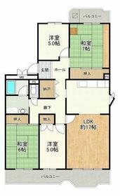 所沢パークタウングリーン並木13号棟の間取り