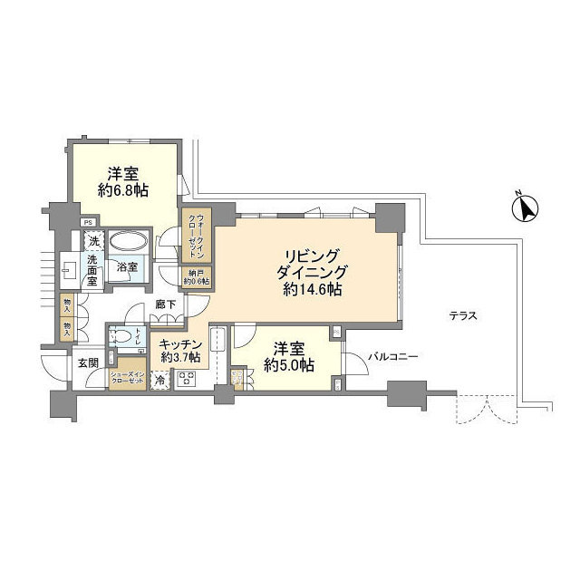 ミッドガーデン赤坂氷川の間取り