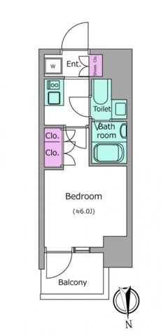 北品川の完工年月(2022年5月)築の賃貸マンションの間取り