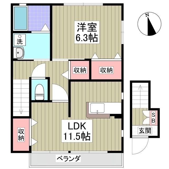 スクエア駅南A棟の間取り