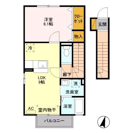 サンビレッジ戸祭 Bの間取り