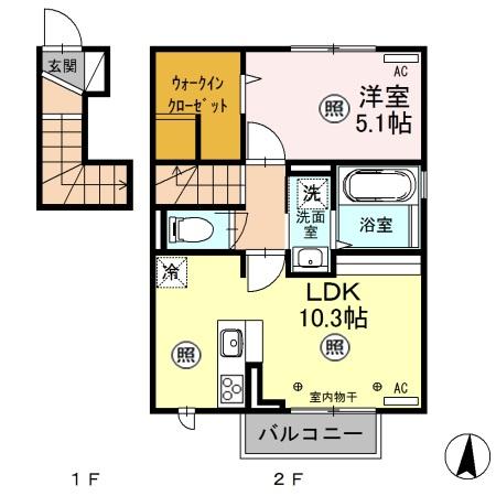 カーサ クラシオン Bの間取り