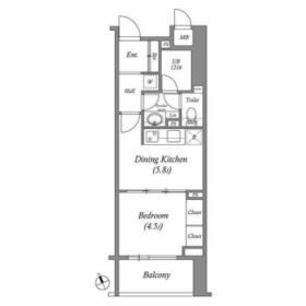 レジデンス渋谷富ヶ谷（Ｒｅｓｉｄｅｎｃｅ　Ｓｈｉｂｕｙａ　Ｔの間取り