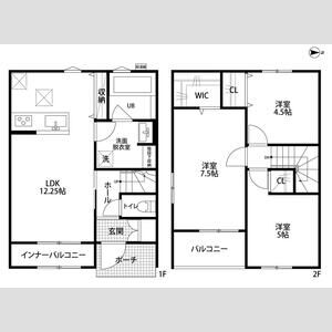 リーブルファイン川部Ⅴの間取り