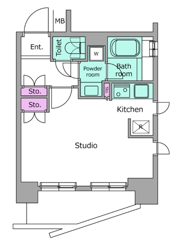 湯島の完工年月(2005年9月)築の賃貸マンションの間取り