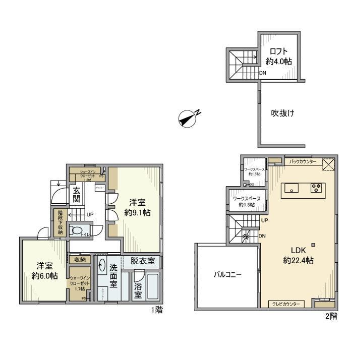 鷺山戸建の間取り
