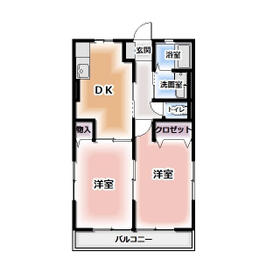 山茶花Aの間取り