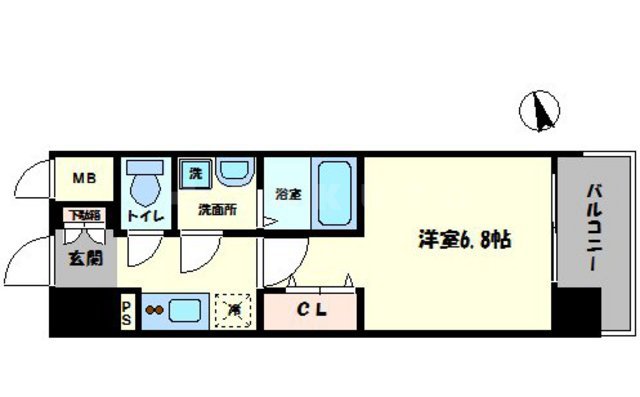 レジュールアッシュ九条の間取り