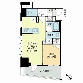 レーベン福岡天神ONE TOWERの間取り