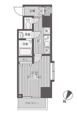 蒲田の完工年月(2005年3月)築の賃貸マンションの間取り