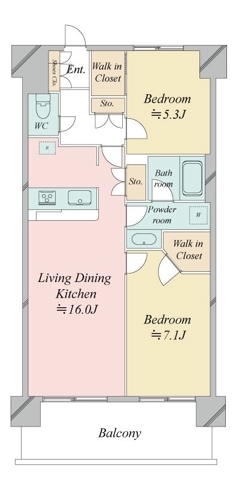 南千住の完工年月(2007年3月)築の賃貸マンションの間取り